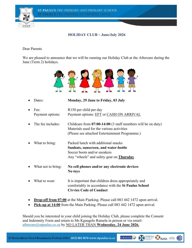 Holiday Club June-July 2026