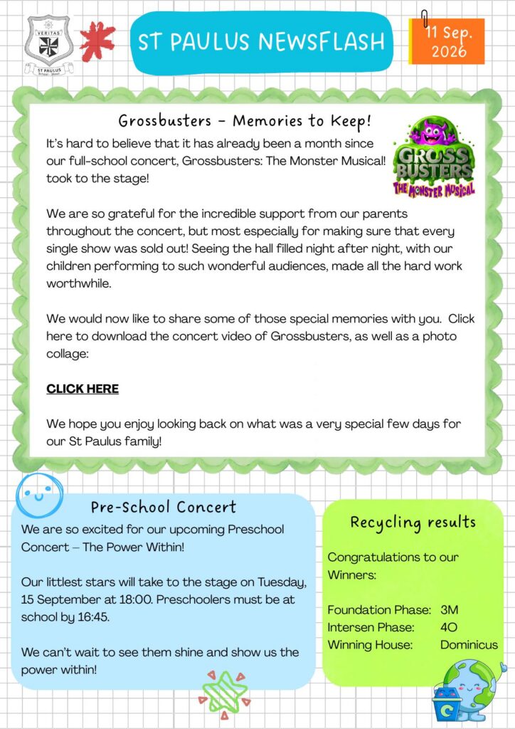 ST PAULUS Newsflash 11-09-2026