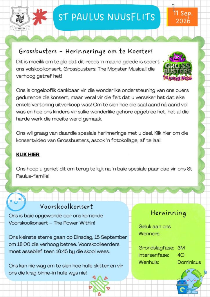 ST PAULUS Nuusflits 11-09-2026