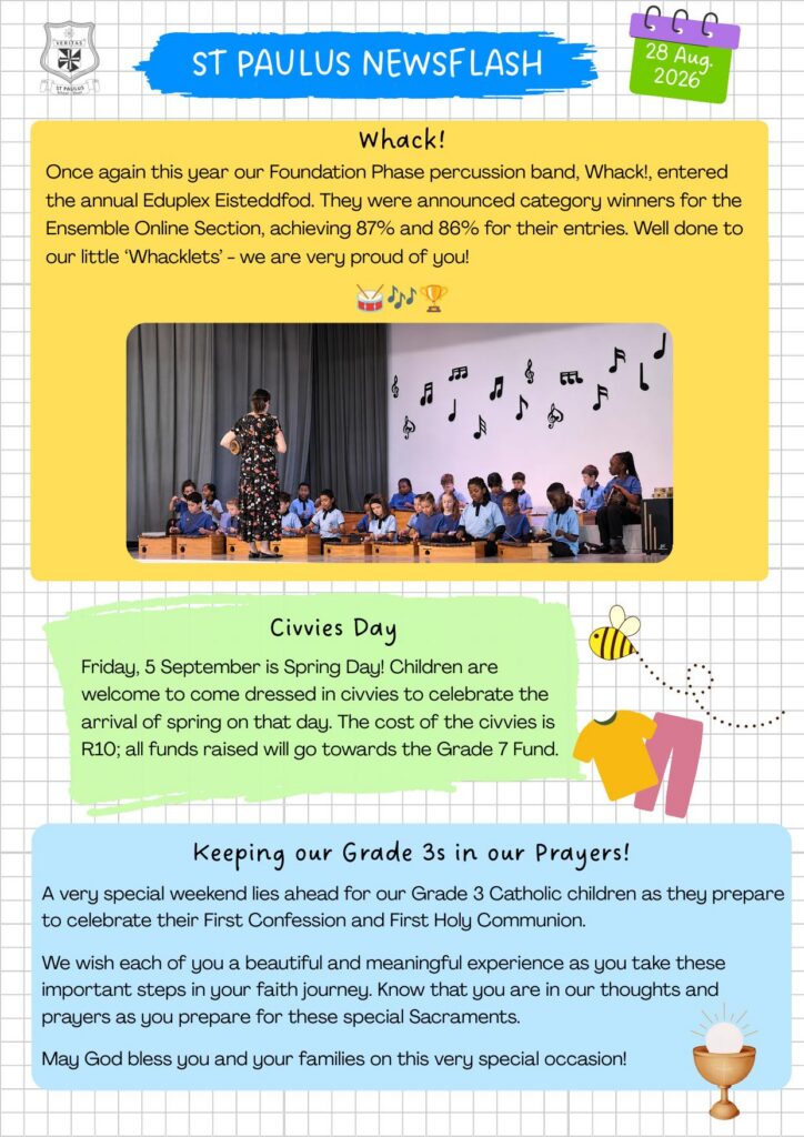 ST PAULUS Newsflash 28-08-2026